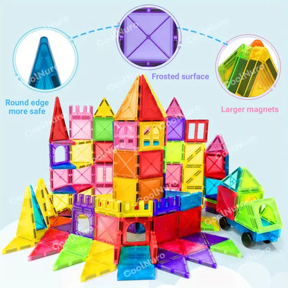 Colorful Magnetic Building Blocks Set – Creative STEM Puzzle Play for Kids