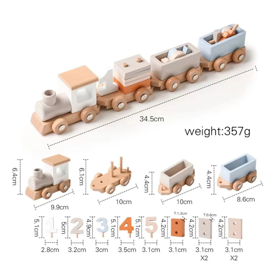 Toddlers Wooden Train Set – All Aboard the Learning Express!