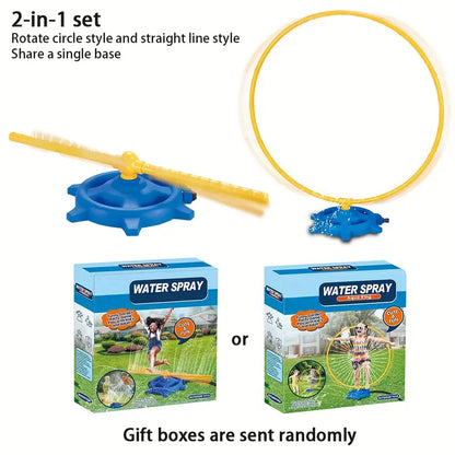 2-in-1 Rotating Water Sprinkler Toy for Kids – Garden Water Play