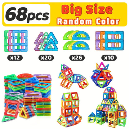Magnetic Building Blocks – Big Size STEM Construction Set for Creative Kids