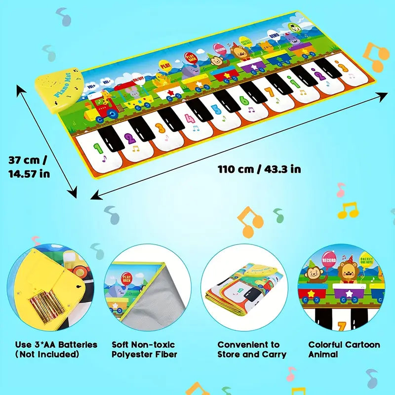 Musical Piano Mat for Kids — Floor Dance & Music Game with Animal Sounds & Songs 🎹🦁