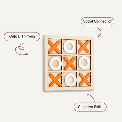 Wooden Tic Tac Toe for Family Fun & Home Style