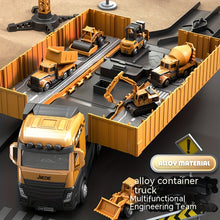 Jumbo Alloy Container Truck Set with Multi-Function Crane – Heavy-Duty Fun for Future Builders!