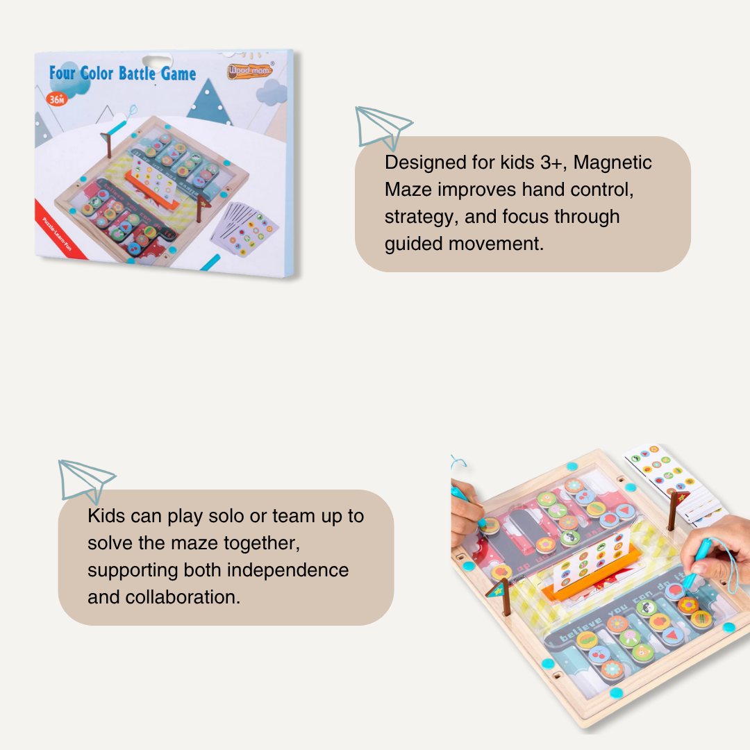 Magnetic Maze - Strategy and Coordination Game for Kids