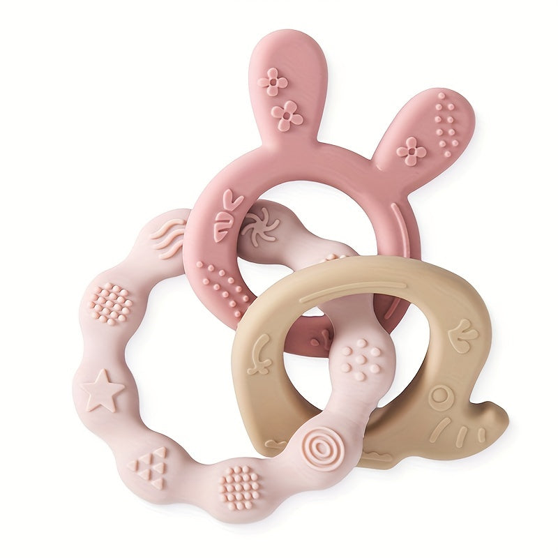 Soft Silicone Baby Teether Set – BPA-Free Chew Toys for Soothing Gums-Toyfetti