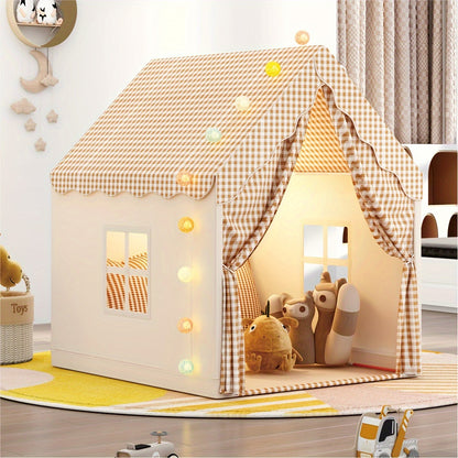 Cozy Cottage Playhouse Tent – Indoor Kids’ Pretend Play Castle-Toyfetti