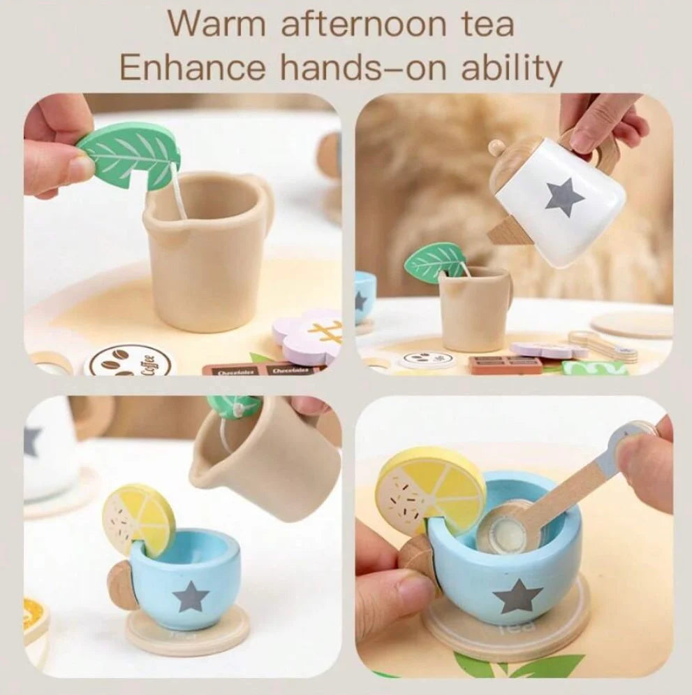 Toddlers Wooden Afternoon Tea Set – Imaginative Play for Little Hosts!