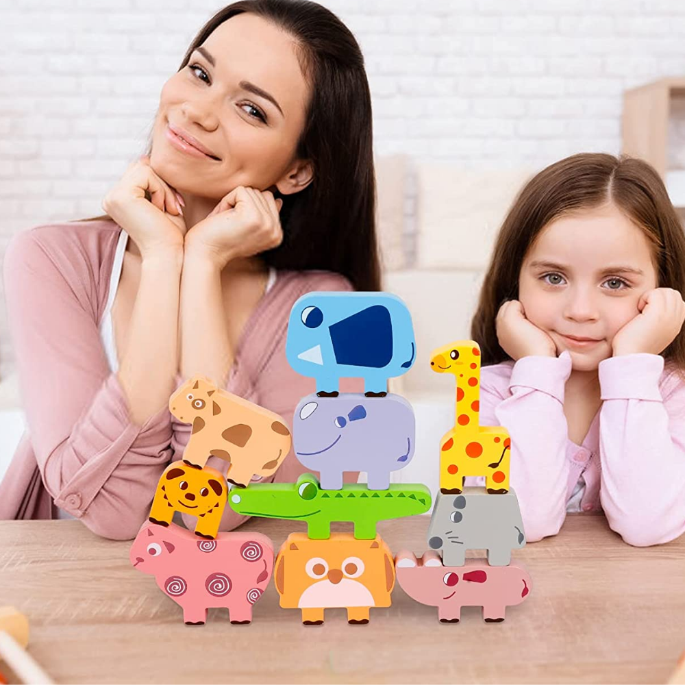 Animal Stacking™ - Verbetert het herkenningsvermogen - Stapelspel-Toyfetti