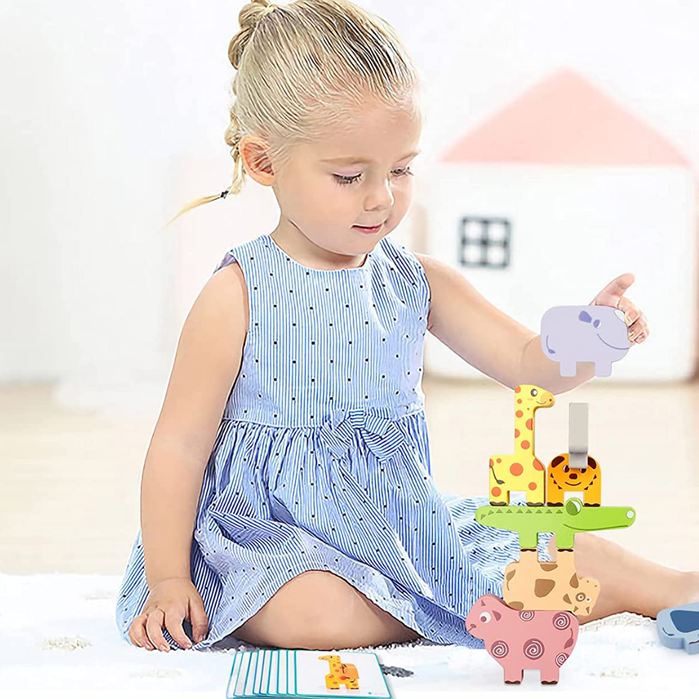 Animal Stacking™ - Verbetert het herkenningsvermogen - Stapelspel-Toyfetti