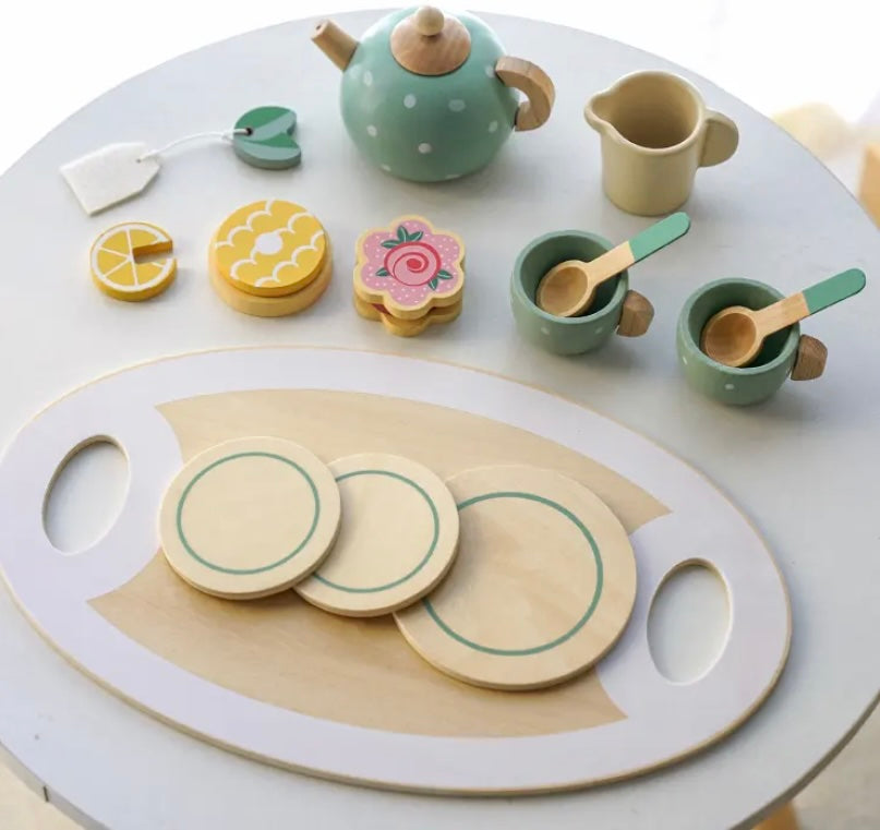 Toddlers Wooden Afternoon Tea Set – Imaginative Play for Little Hosts!