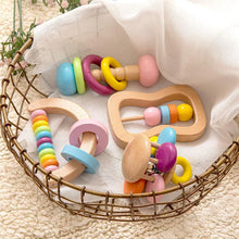 Montessori Wooden Rattles – 4-Piece Natural Sensory Set for Babies