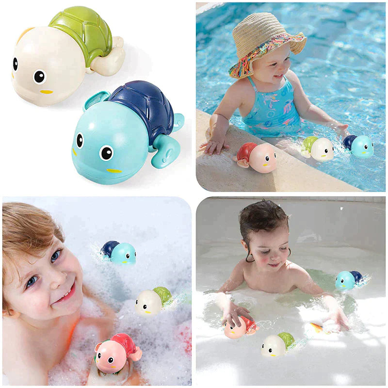 Swimming Sea Creature Bath Toys – Turtle, Crab & Whale Splash Friends