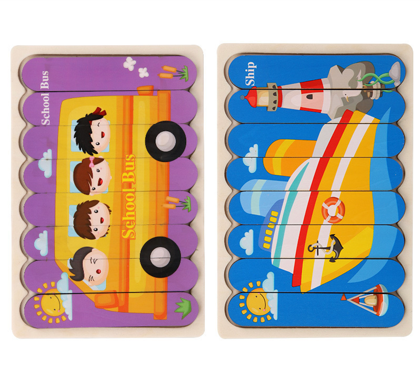 Montessori Flip Puzzle – Pattern Recognition Toy for Early Learners (2/4/6 Pack)