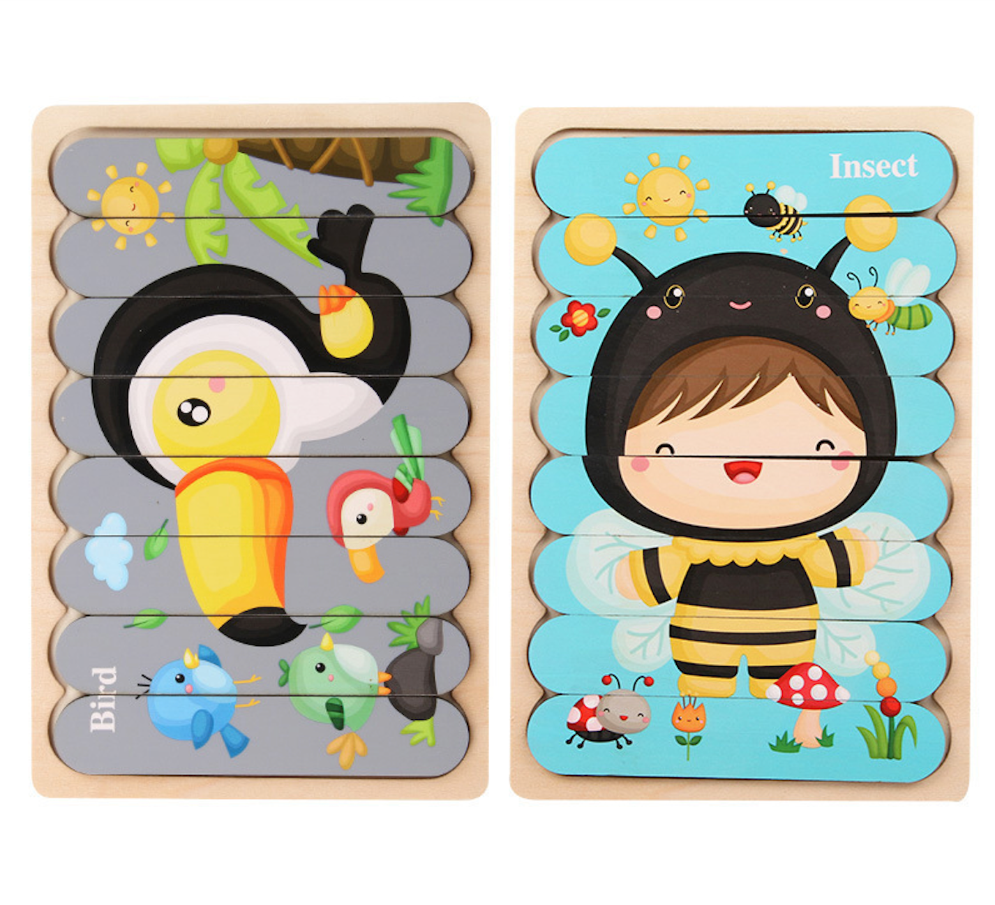 Montessori Flip Puzzle – Pattern Recognition Toy for Early Learners (2/4/6 Pack)