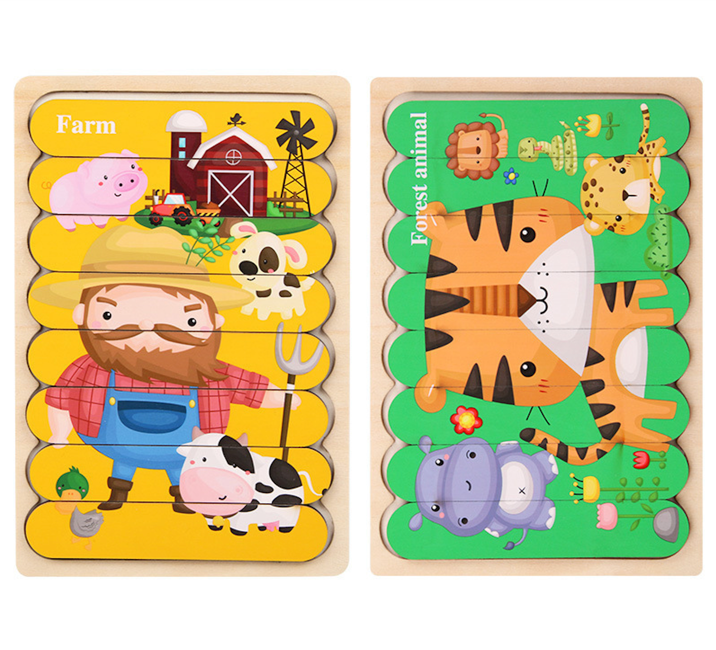 Montessori Flip Puzzle – Pattern Recognition Toy for Early Learners (2/4/6 Pack)