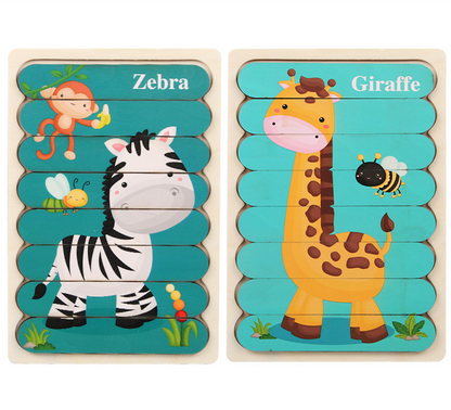 Montessori Flip Puzzle – Pattern Recognition Toy for Early Learners (2/4/6 Pack)