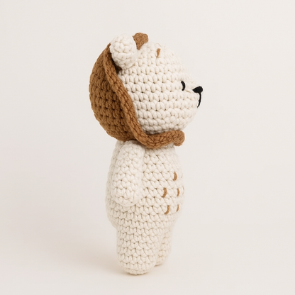 Handmade Crochet Lion Plush – Soft Cotton Safari Friend-Toyfetti