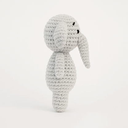 Handmade Crochet Elephant Plush – Soft Cotton Safari Pal-Toyfetti
