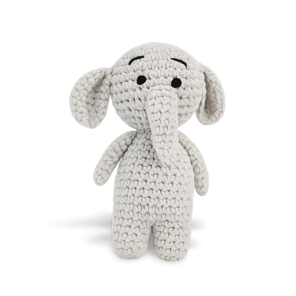 Handmade Crochet Elephant Plush – Soft Cotton Safari Pal-Toyfetti