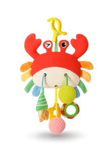 Crabby Clip-On Sensory Toy – Colorful Hanging Baby Activity Plush with Rattles-Toyfetti