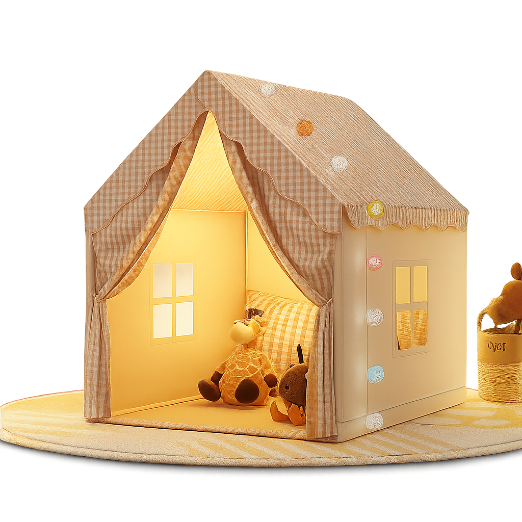 Cozy Cottage Playhouse Tent – Indoor Kids’ Pretend Play Castle-Toyfetti