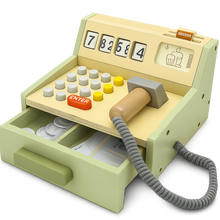 Wooden Kids Cash Register Playset – 35pcs Educational Pretend Shop-Toyfetti