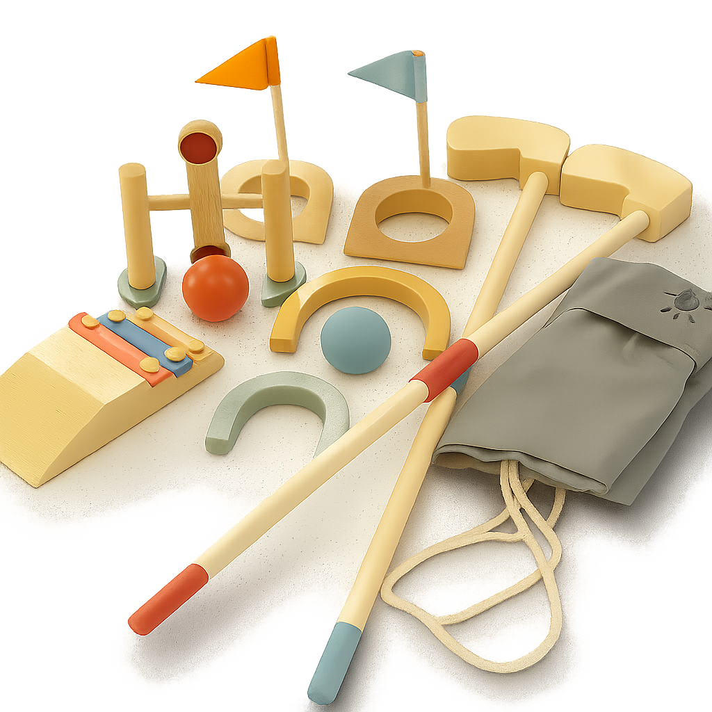 Little Pro Golf Club – 15-Piece Wooden Golf Set for Kids-Toyfetti