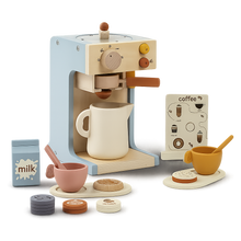 Title Mini Barista Wooden Coffee Maker Playset – Pretend Espresso Machine-Toyfetti