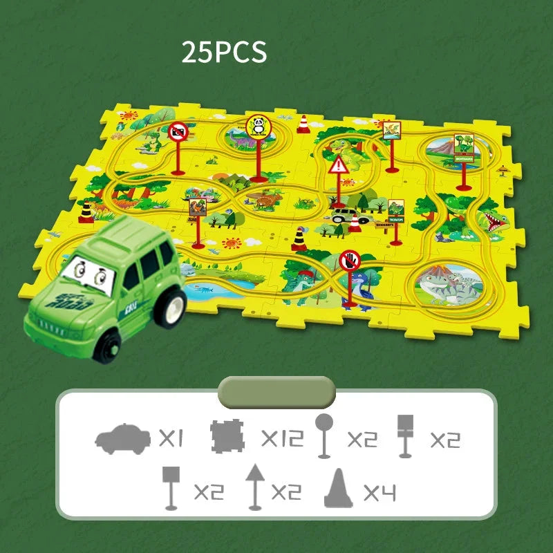 Build-Your-Own Car Puzzle Track – Electric Vehicle Puzzle Adventure
