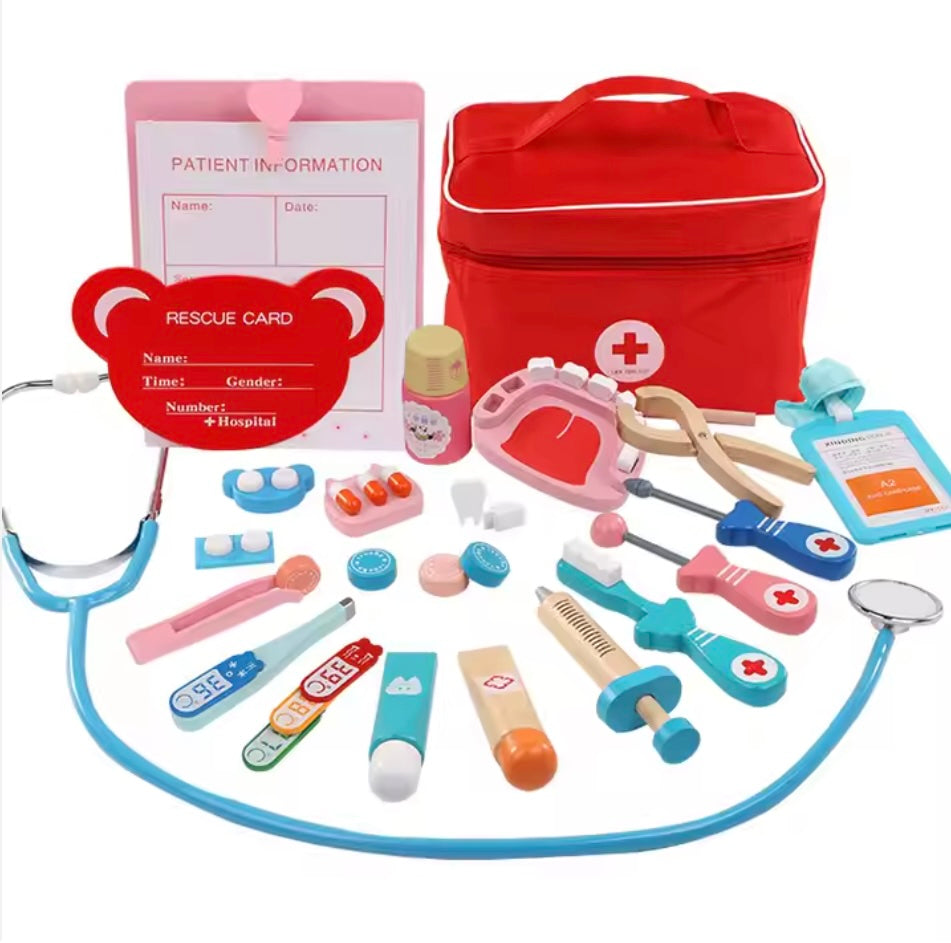Toddlers Wooden Doctor Set – Heal, Learn & Play with Care! 🩺