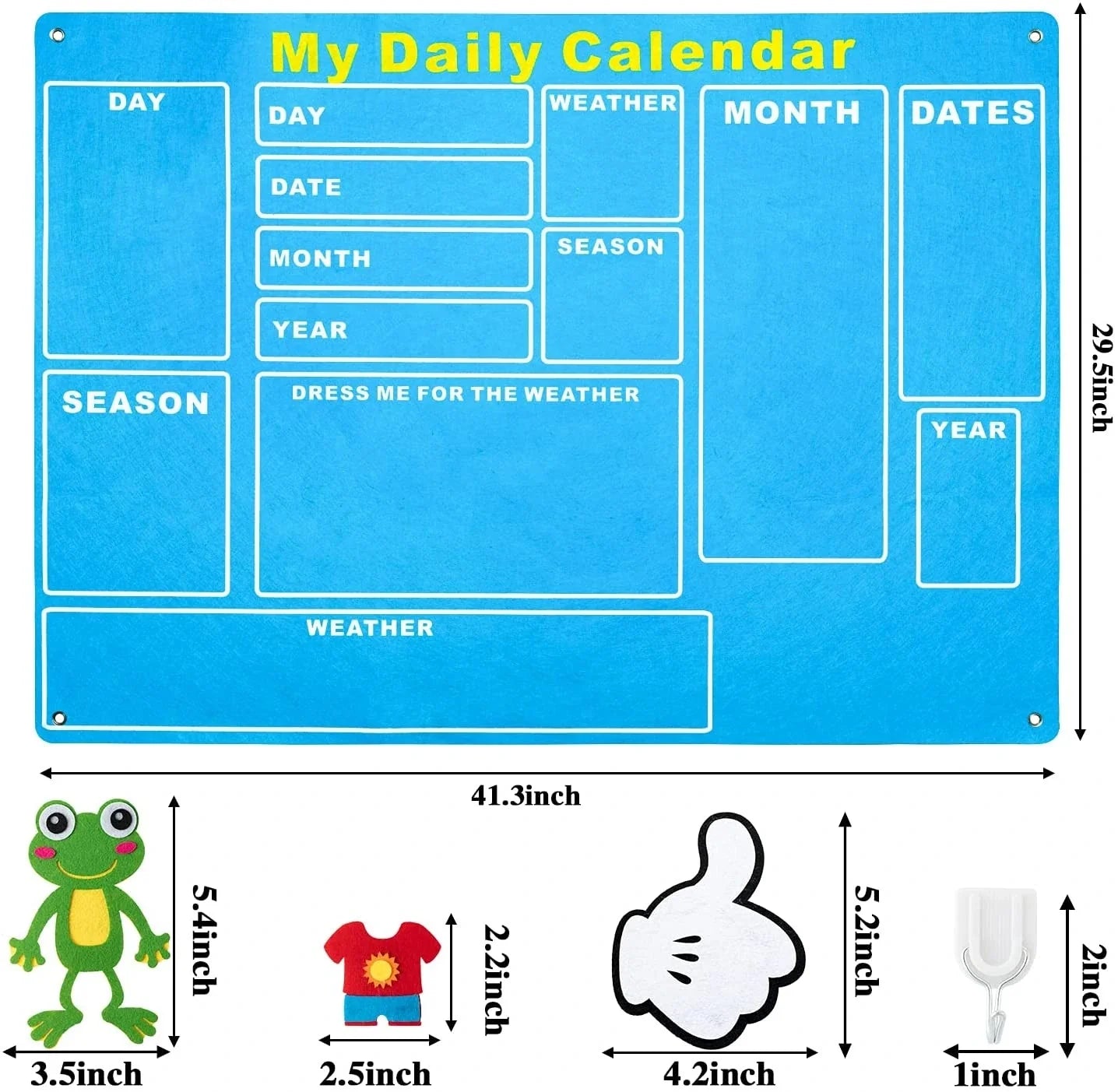 Toddlers Wall Calendar – A Daily Adventure in Time, Weather & Routine!