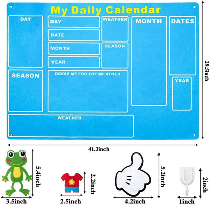 Toddlers Wall Calendar – A Daily Adventure in Time, Weather & Routine!