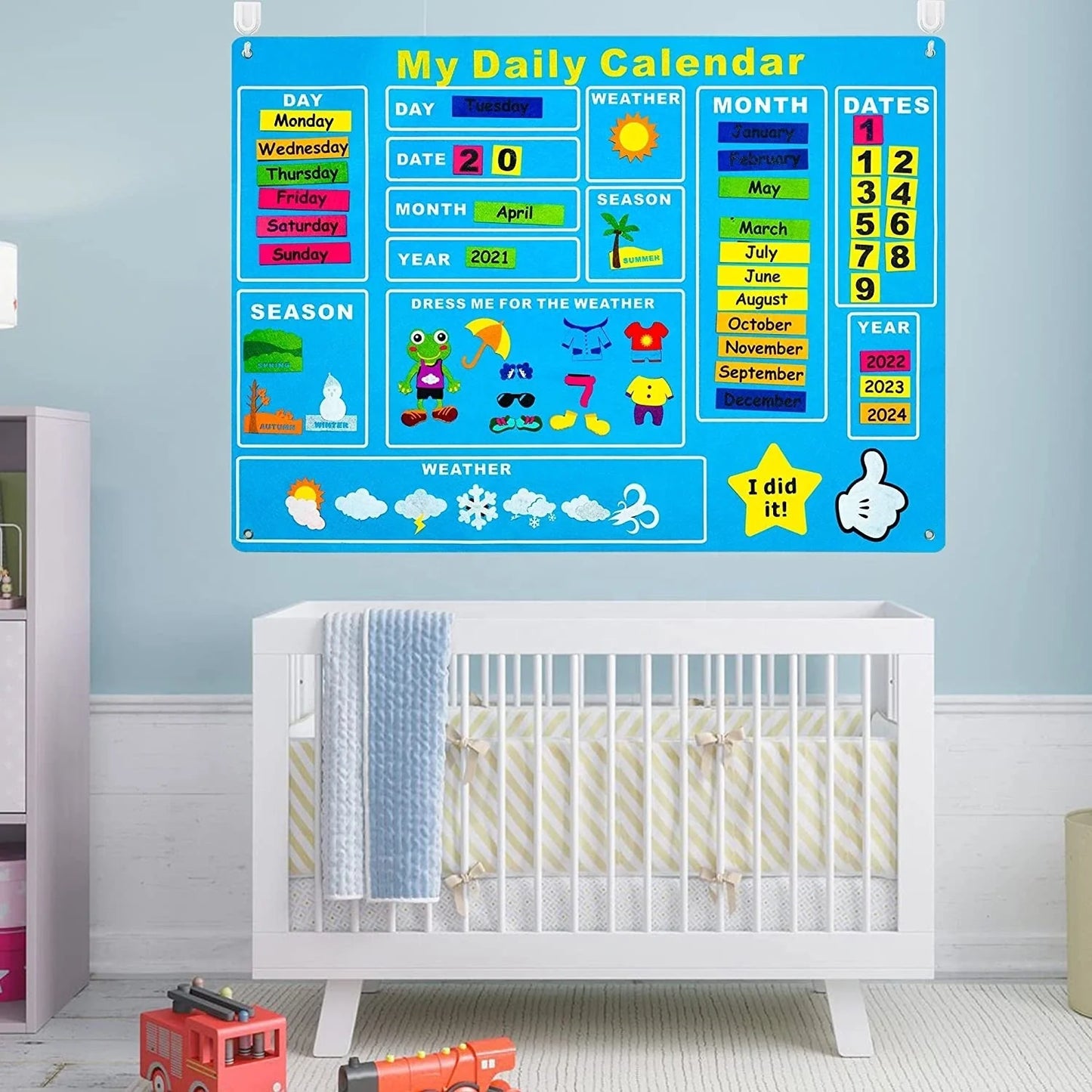 Toddlers Wall Calendar – A Daily Adventure in Time, Weather & Routine!