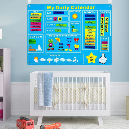 Toddlers Wall Calendar – A Daily Adventure in Time, Weather & Routine!