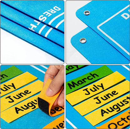 Toddlers Wall Calendar – A Daily Adventure in Time, Weather & Routine!