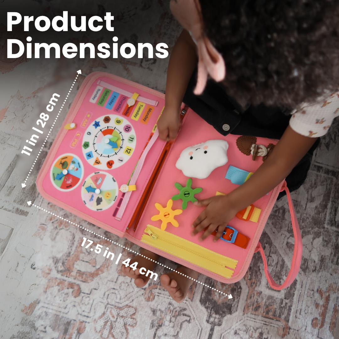 PlayPatch™ Montessori Busy Board for Toddlers – Hands-On Travel Toy