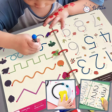 KiddoLearn™ Reusable Writing Workbook – Early Learning Tracing Book for Ages 2–6
