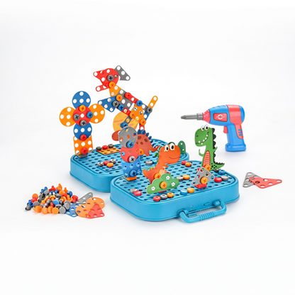 Build & Screw Toolbox Kids Drill and Design Set | STEM Construction Toy for Kids