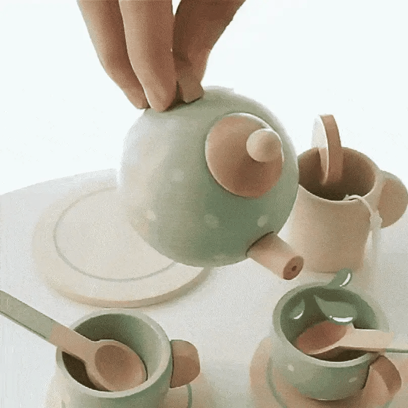 Toddlers Wooden Afternoon Tea Set – Imaginative Play for Little Hosts!