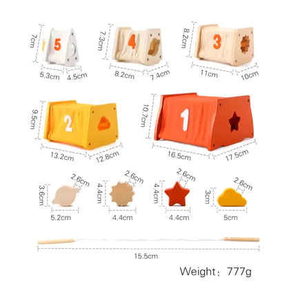 Toddlers Wooden Rocket Stacking Toy – Launch Learning Through Play!