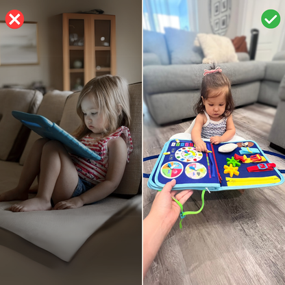 PlayPatch™ Montessori Busy Board for Toddlers – Hands-On Travel Toy