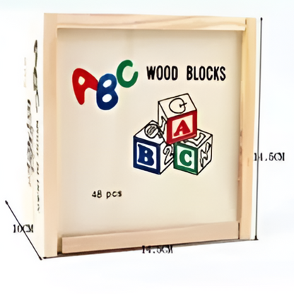 Montessori Wooden ABC Building Blocks – Colorful Alphabet Fun for Early Learners!