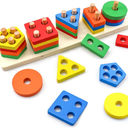 Montessori Shape Sorter – Bright Blocks for Little Hands & Growing Minds!
