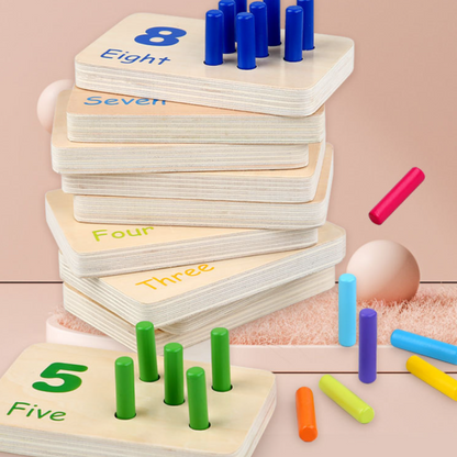 Montessori Wooden Counting Boards Set – Tactile Learning for Budding Mathematicians!