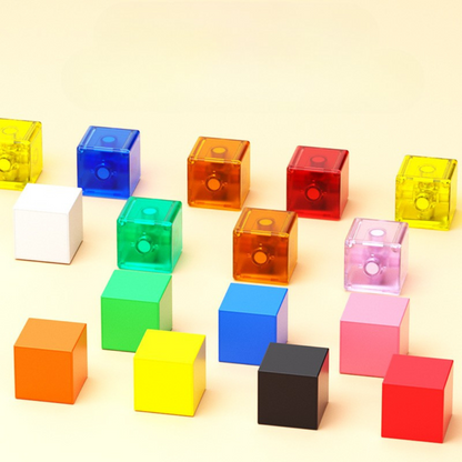 Toyfetti Magnaplay | Creatief Bouwen Met Magneten – Magnetische Bouwblokken in transparant en effen rood, oranje, geel, groen, blauw, roze, zwart en wit stimuleren creativiteit en motorische ontwikkeling bij kinderen.