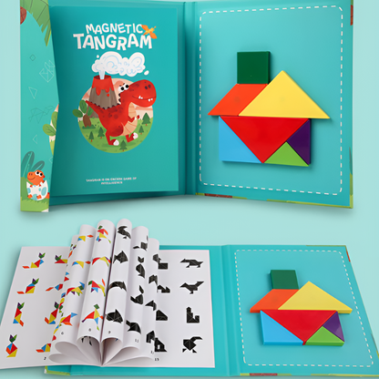Montessori 3D Tangram Magnetic Puzzle – Creative Shape-Building Fun with 4 Themed Sets
