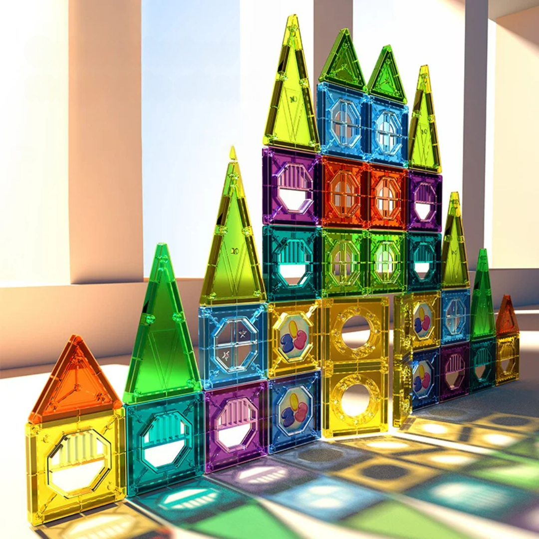 The Toyfetti BrightTracks Magnetic Marble Run lets kids build vibrant, light-up marble tracks from translucent tiles, casting colorful shadows and inspiring STEM creativity through hands-on play.