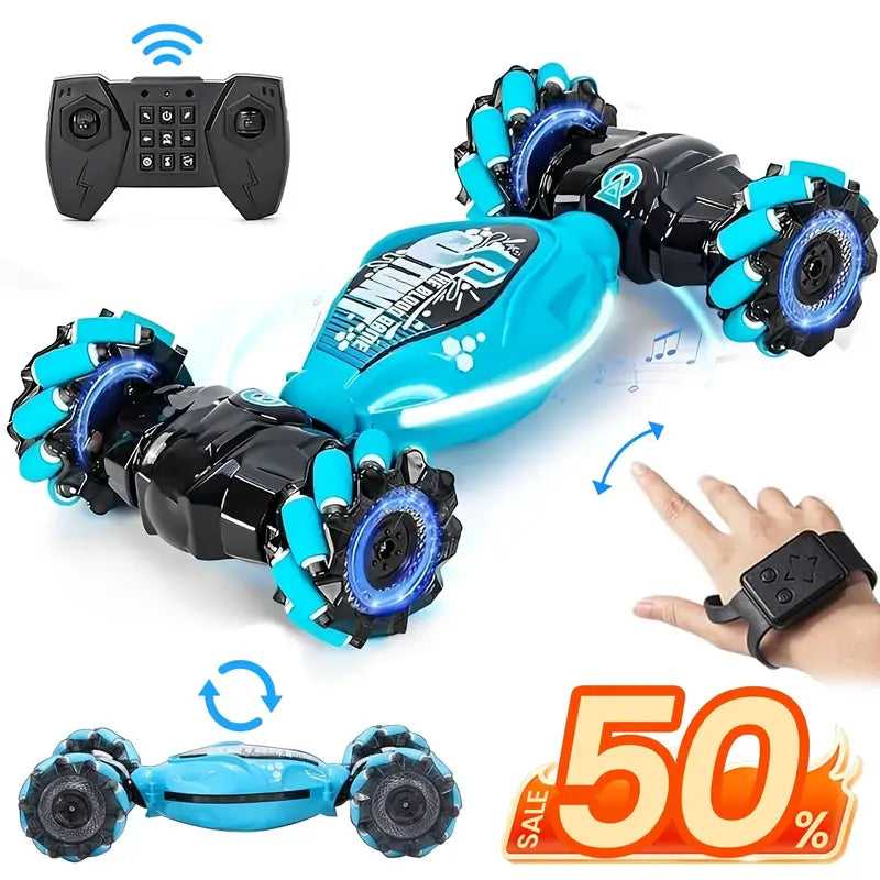 Gesture Sensor Off‑Road Car — 360° Flip, Music, Lights & Double‑Sided Stunt Driving