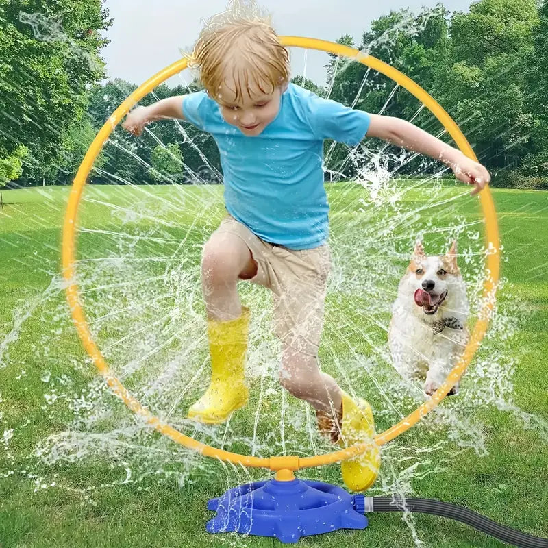 2-in-1 Rotating Water Sprinkler Toy for Kids – Garden Water Play