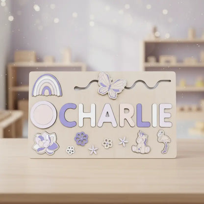 Toddlers Personalized Wooden Puzzle – Custom Name Learning